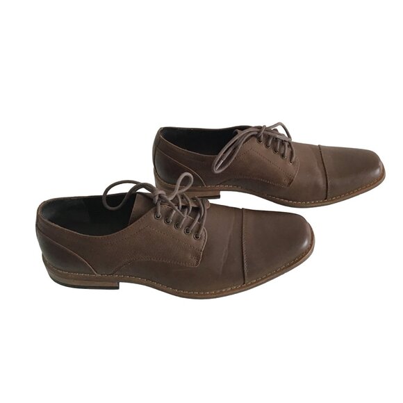 PERRY ELLIS- MENS BROWN COMFY LACE UP SHOES SIZE 11.5 - Picture 5 of 10